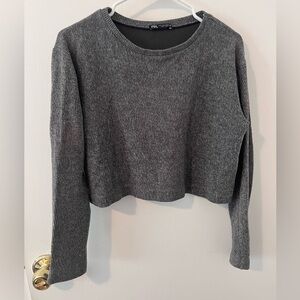Zara Cropped Knit Sweater Women’s Medium